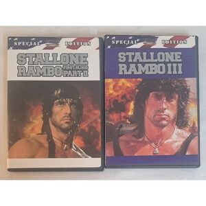 Rambo DVD Lot First Blood Part II & Rambo III Special Edition Stallone Action
